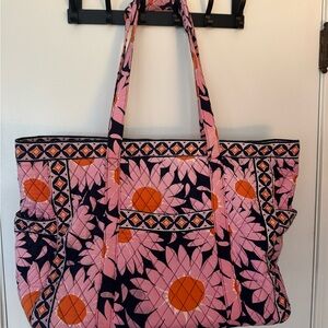 Vera Bradley Pink and Orange Floral Tote